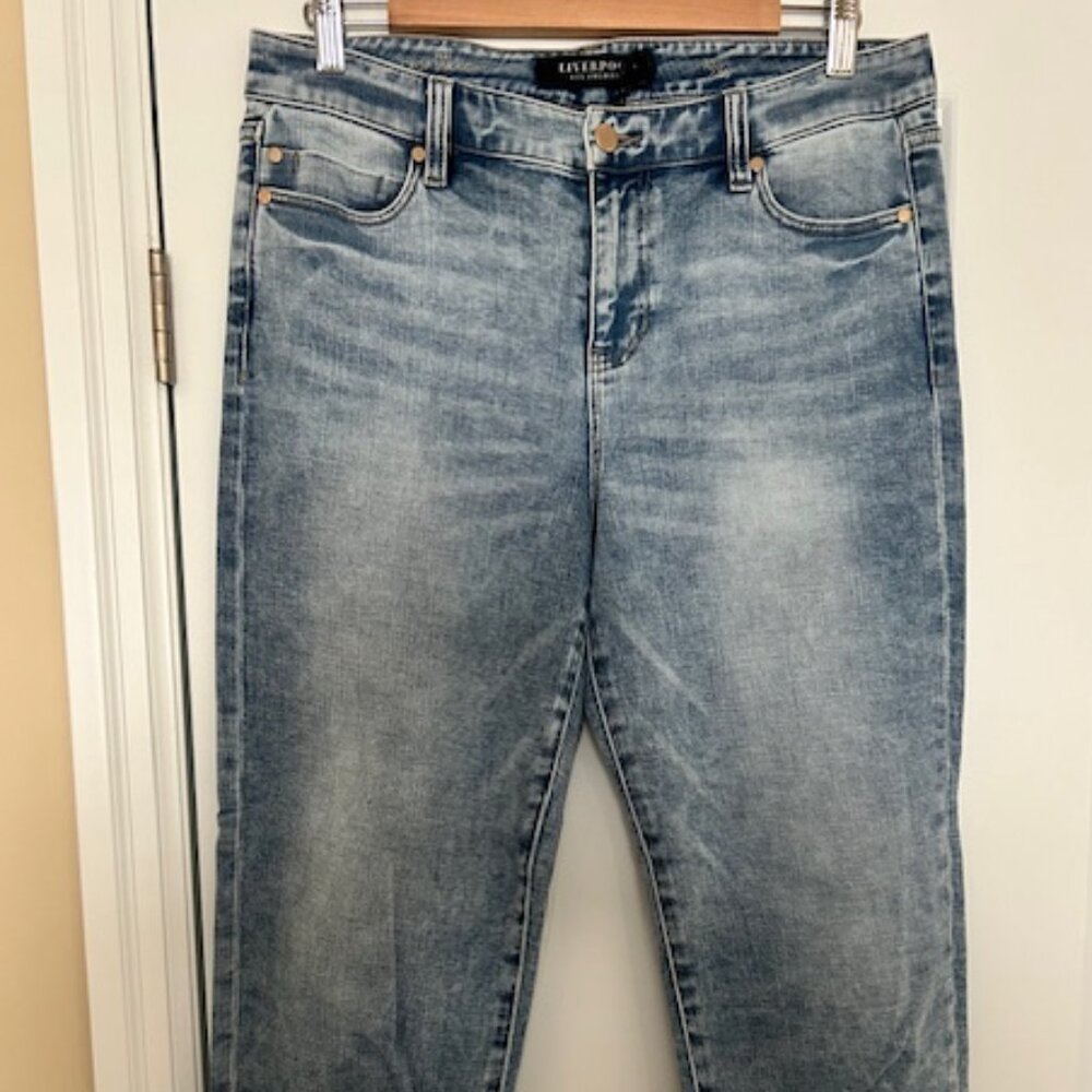 Liverpool Los Angeles - 'Dixie' crop straight jean